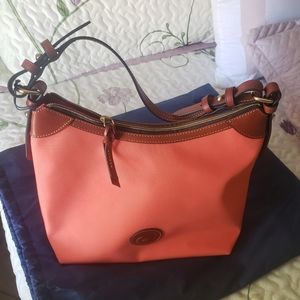 Dooney & Bourke large Erica Nylon Hobo Coral